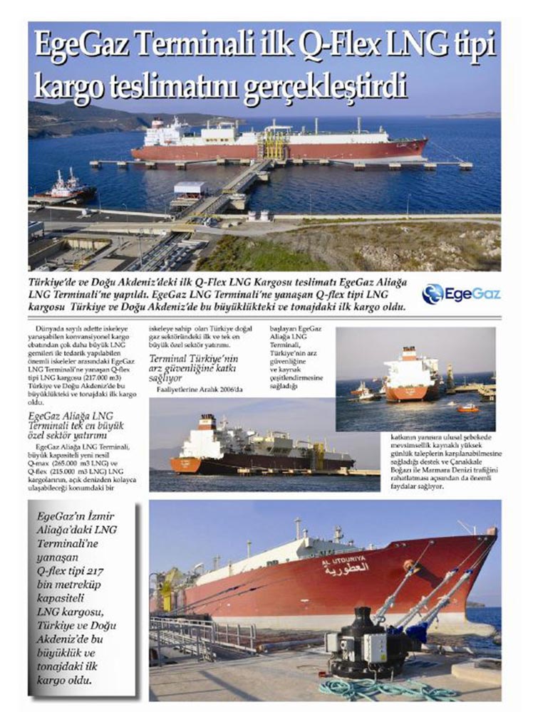 EgeGaz'dan ilk QFLEX LNG Tipi Kargo Teslimatı EgeGaz'dan ilk QFLEX LNG Tipi Kargo Teslimatı
